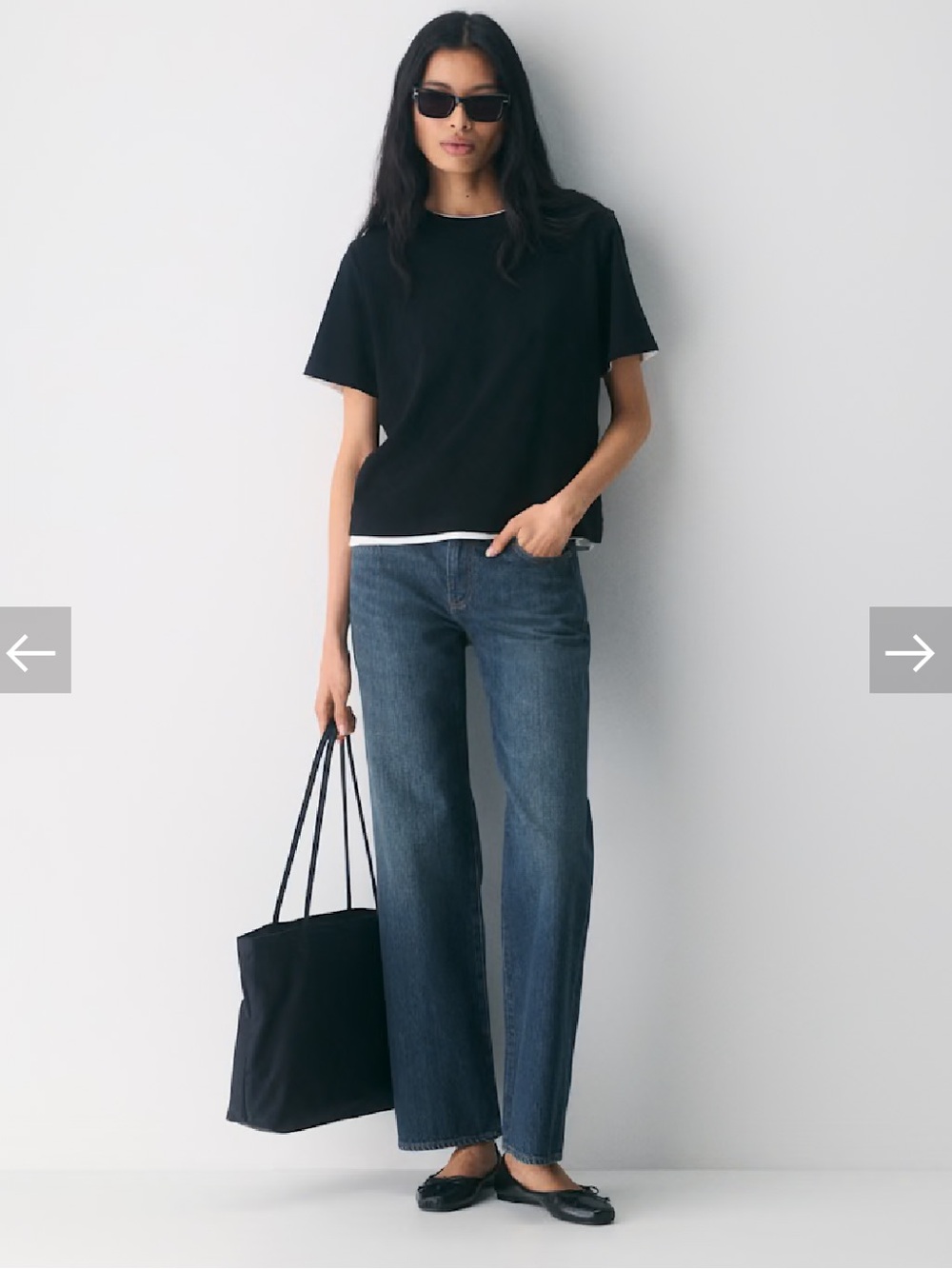 NWT Aritzia Denim Forum The Farrah Wide Leg Low Rise Jeans - Picture 7 of 8